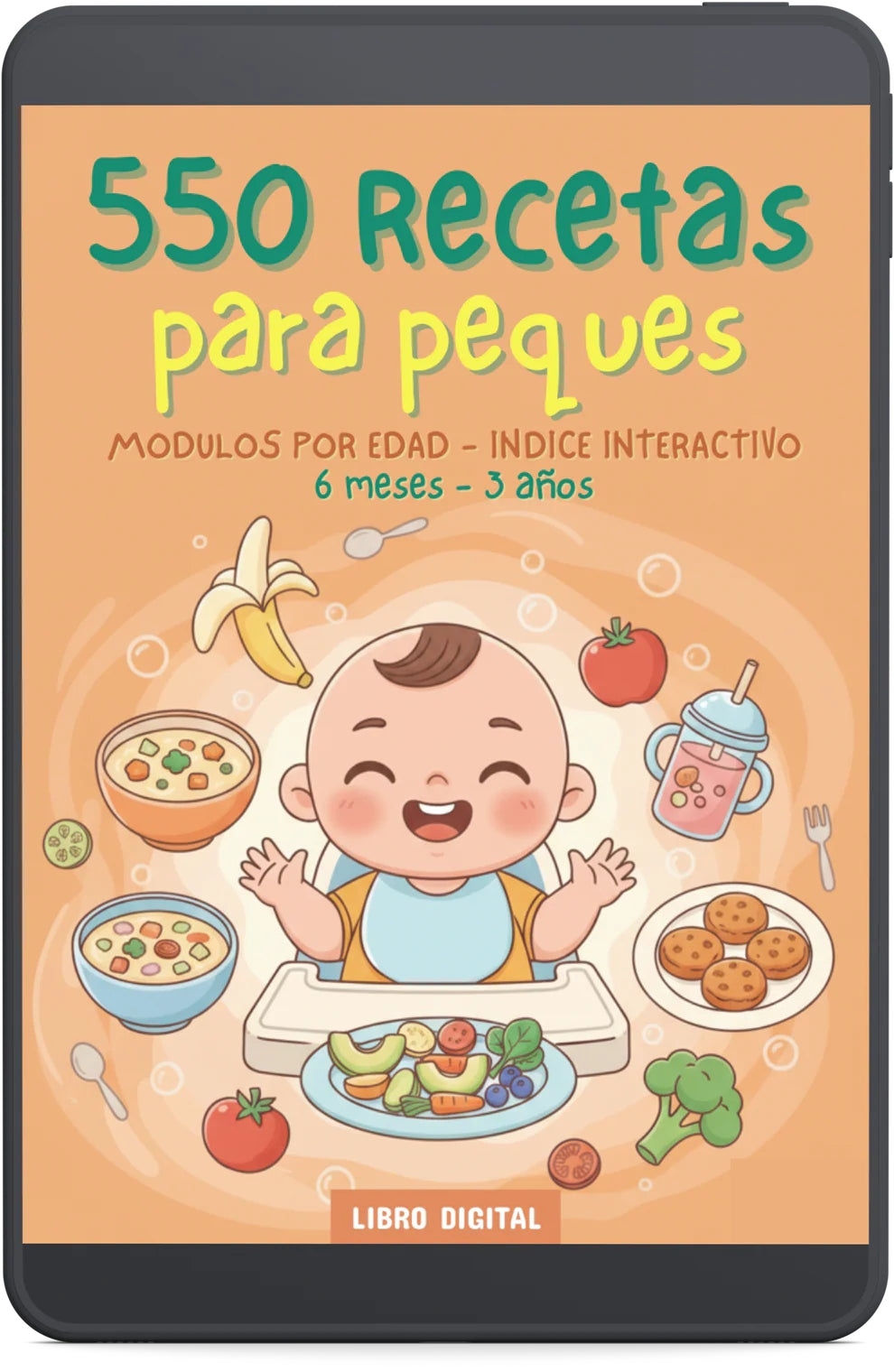 550 Recetas para tu Peque: Incluye guía completa en BLW + 9 Libros exclusivos de Regalo 🎁🧸 Bebes a la mesa!