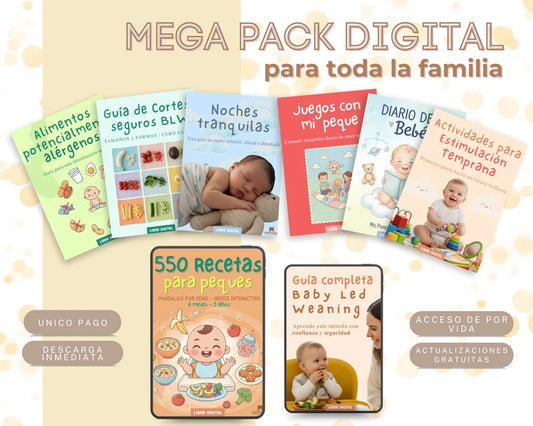 550 Recetas para tu Peque: Incluye guía completa en BLW + 9 Libros exclusivos de Regalo 🎁🧸 Bebes a la mesa!